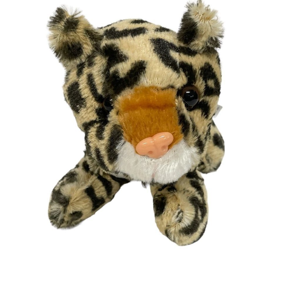 Calplush Leopard Plush Toy Kids Small Tan Black Spotted Bean Bag‎ Belly 2019